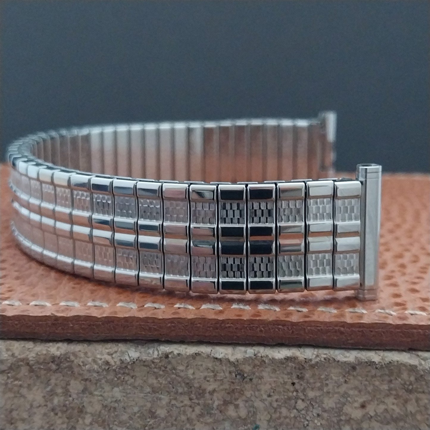 1963 Speidel Meteor Long Stainless Steel Twistoflex nos Vintage Watch Band