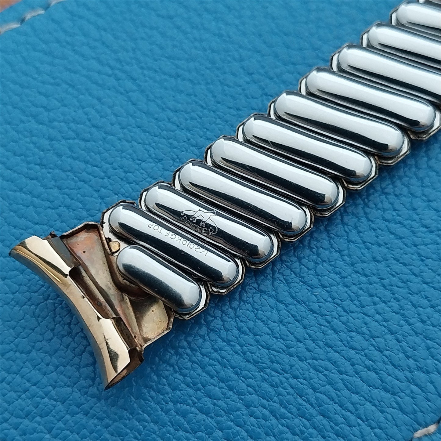 17.2mm Foster 10k Gold-Filled 1950s Short Classic Stretch NOS Vintage Watch Band