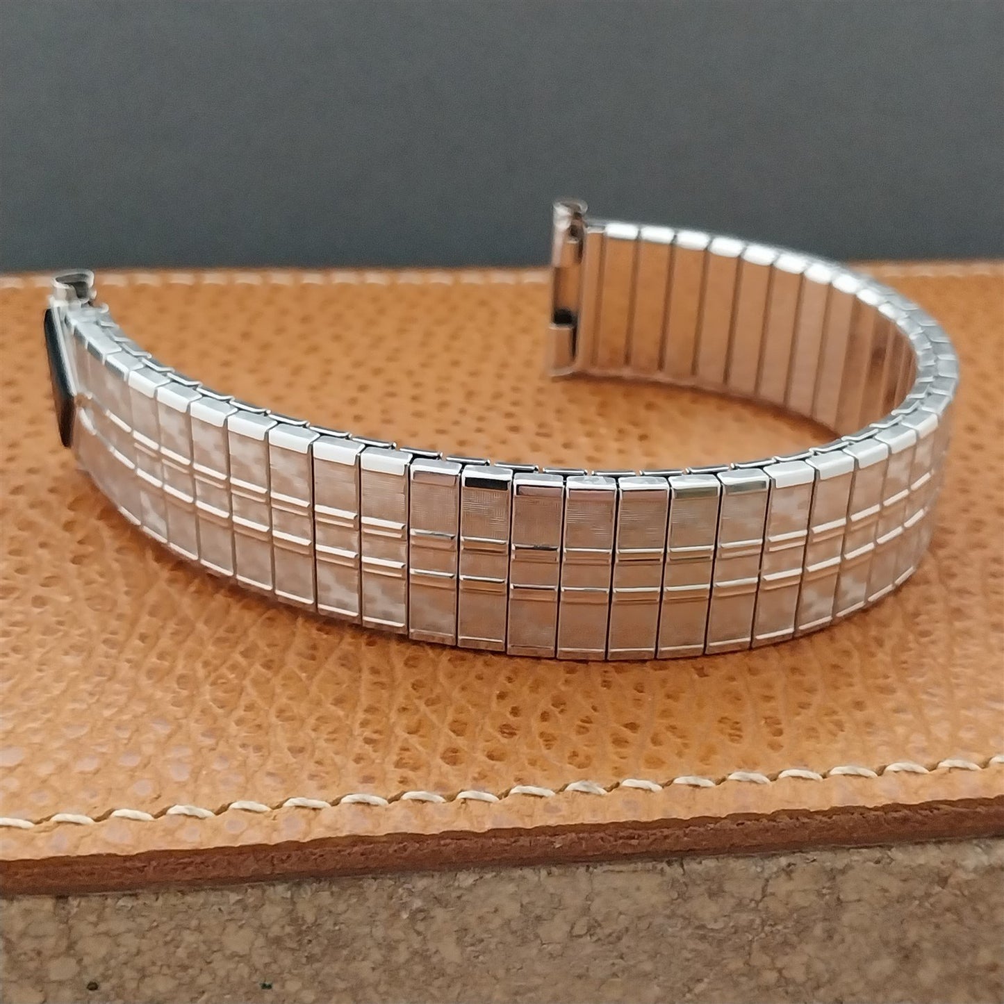 1961 White Gold Filled Speidel Astro-Jet Twistoflex Expansion Vintage Watch Band