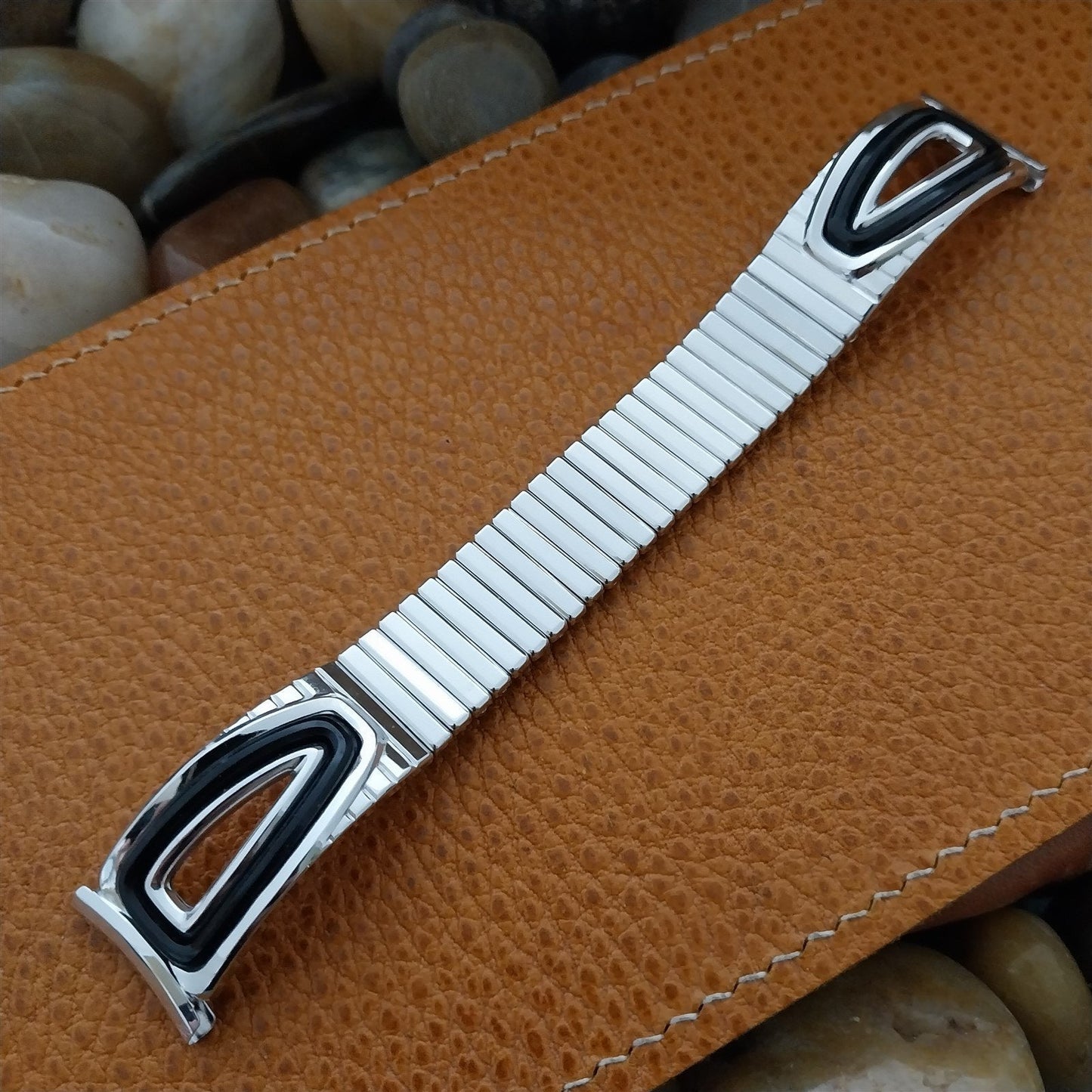 19mm 18mm 1959 White Gold-Filled Mid-Century Speidel mcm used Vintage Watch Band