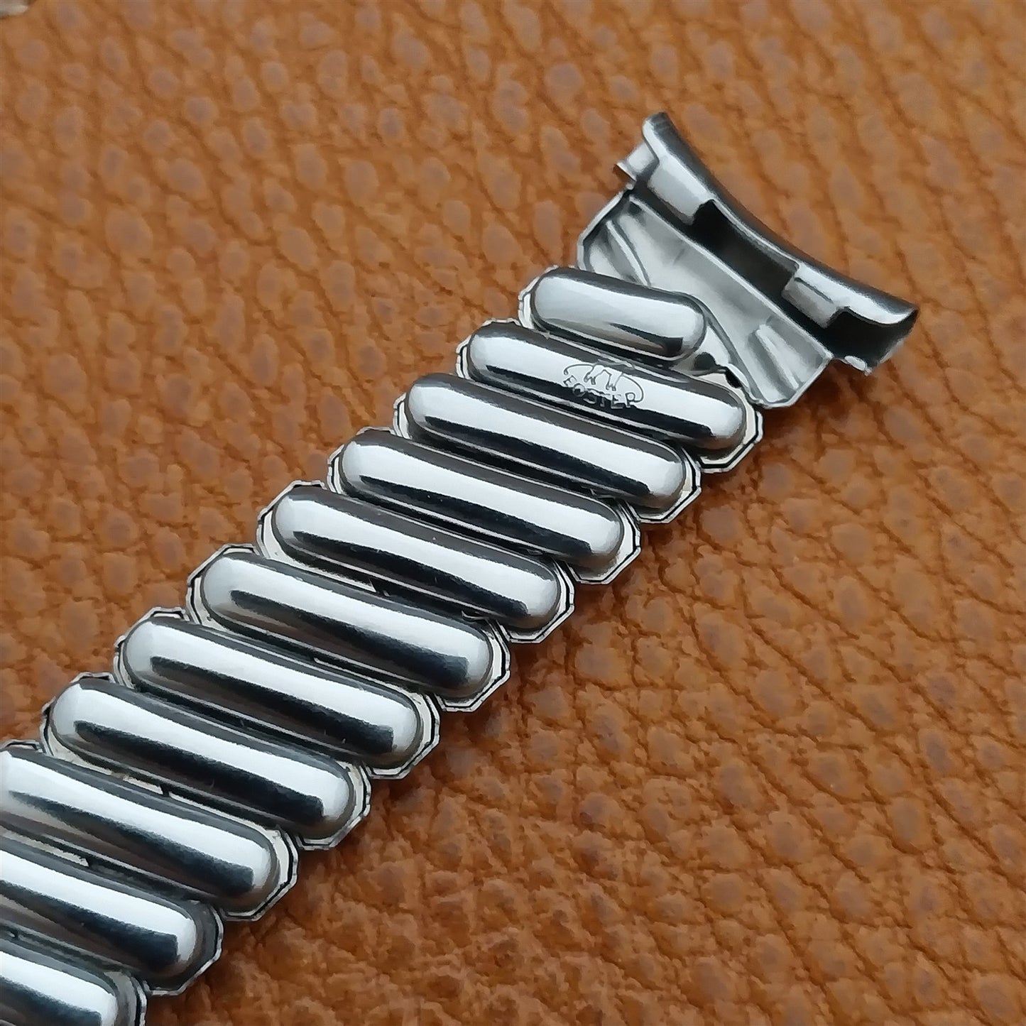 1950s Stainless Steel Short Scissor-Expansion Foster Unused Vintage Watch Band