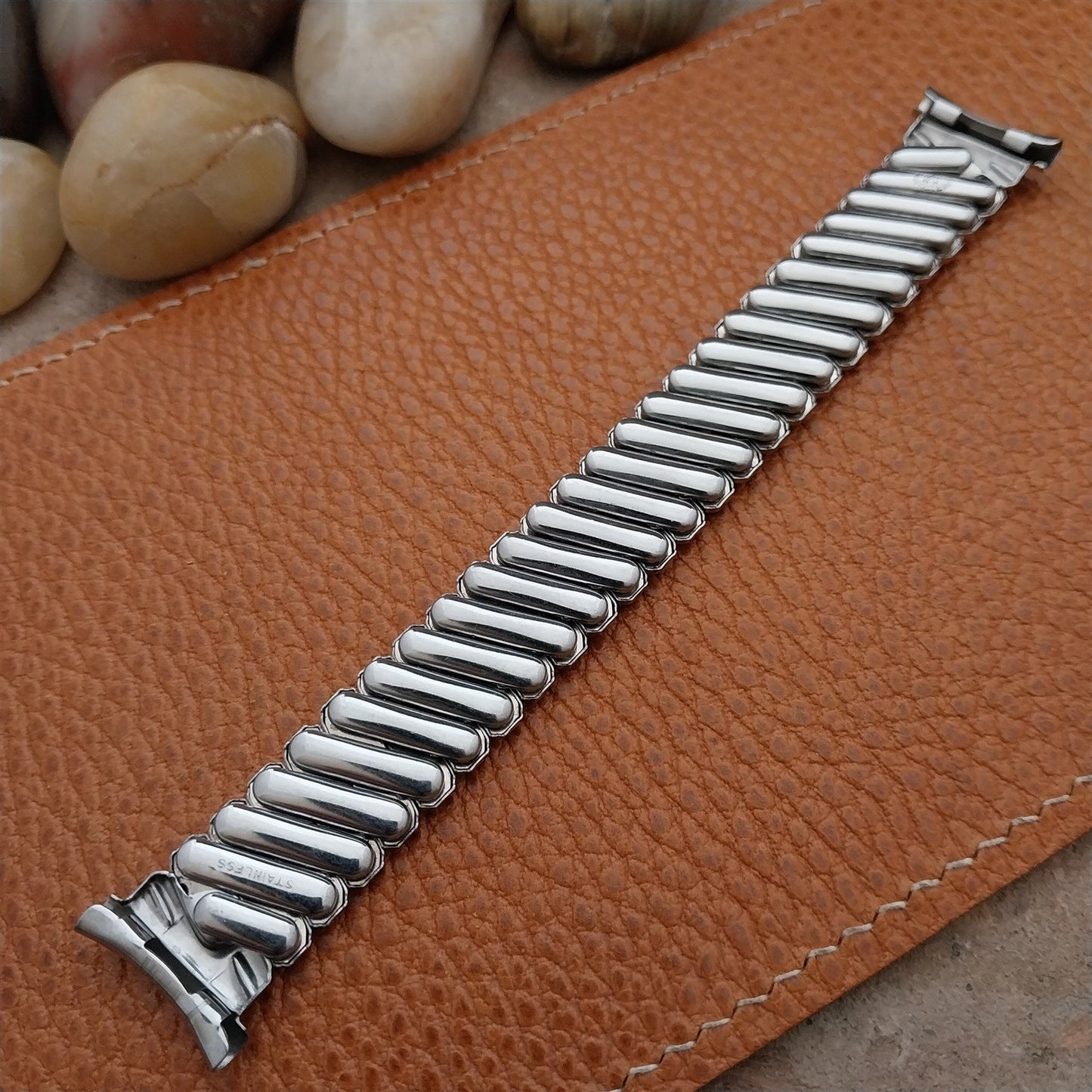 1950s Stainless Steel Short Scissor-Expansion Foster Unused Vintage Watch Band