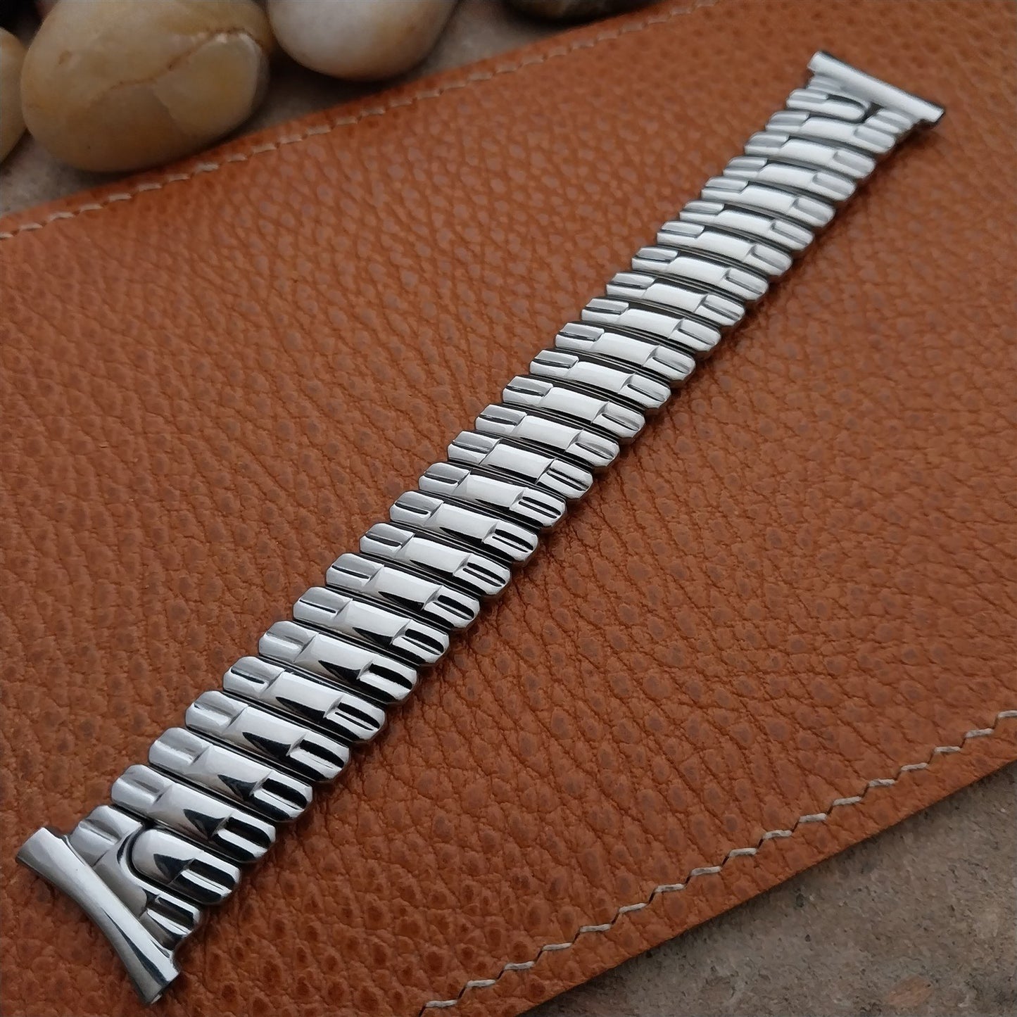 1950s Stainless Steel Short Scissor-Expansion Foster Unused Vintage Watch Band