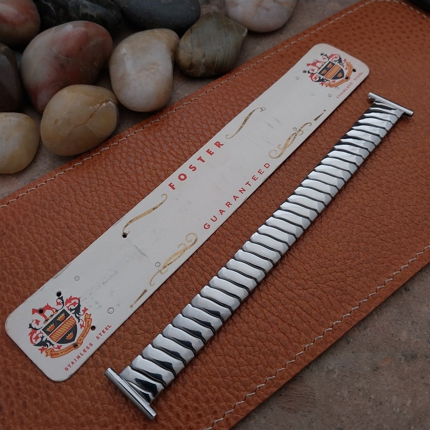 19mm 17mm 15mm Foster Stainless Steel Classic Stretch 1950s Unused Watch Band