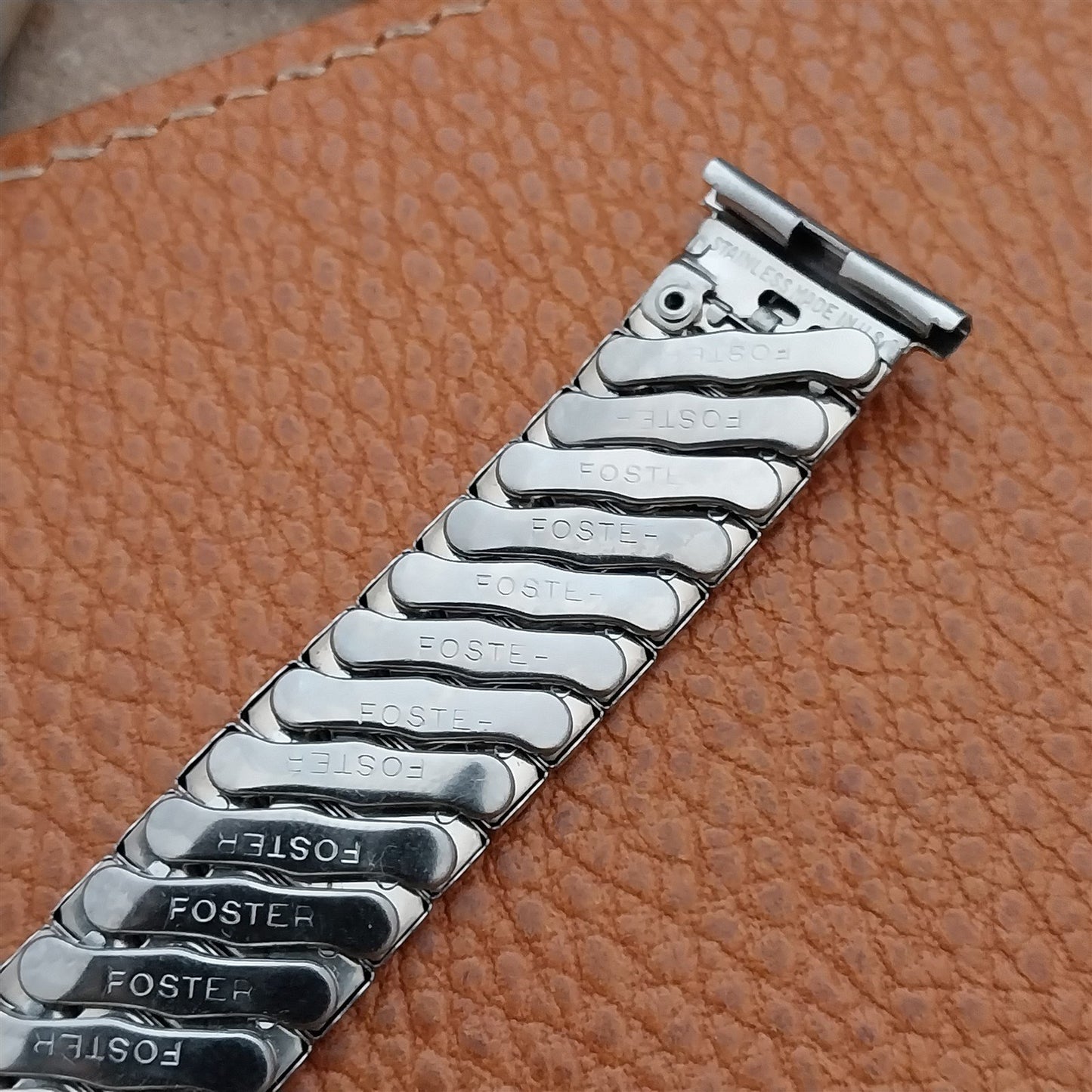 16mm 18mm 19mm 1950s Vintage Stainless Steel Stretch Foster Unused Watch Band