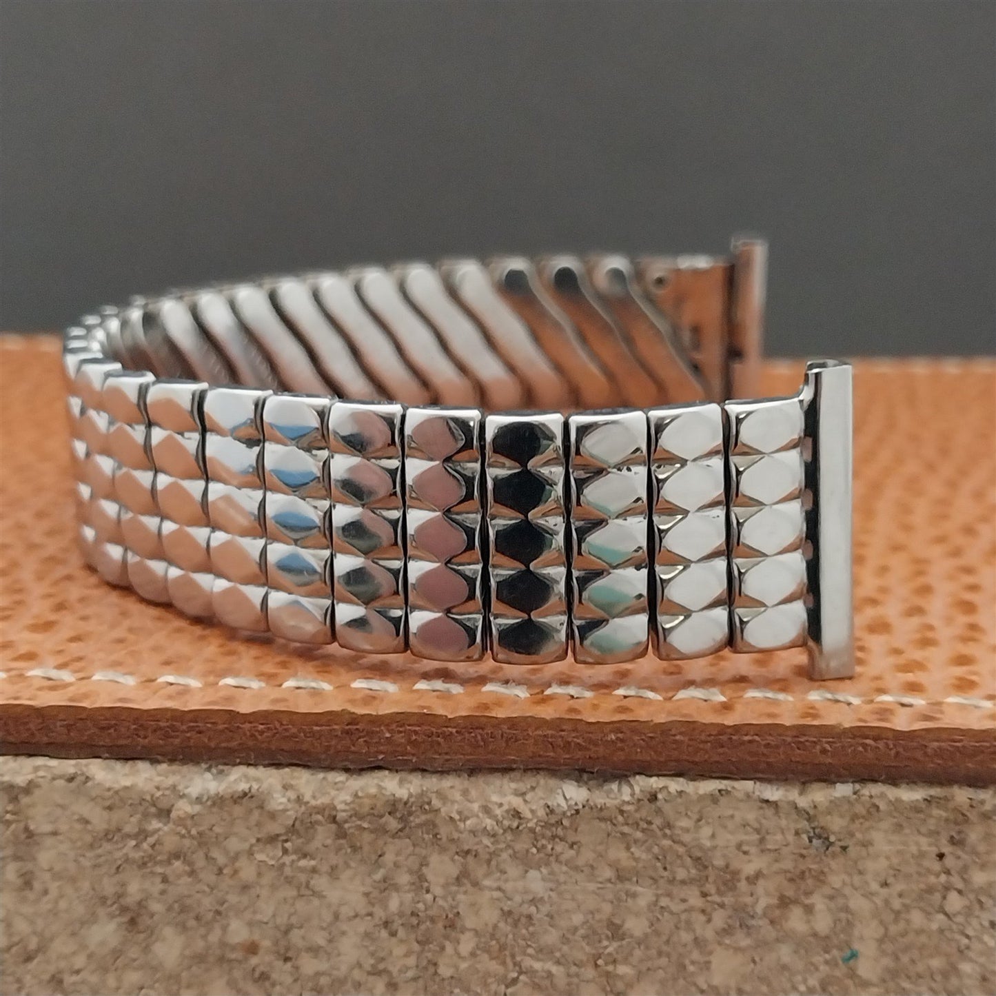 16mm 18mm 19mm 1950s Vintage Stainless Steel Stretch Foster Unused Watch Band