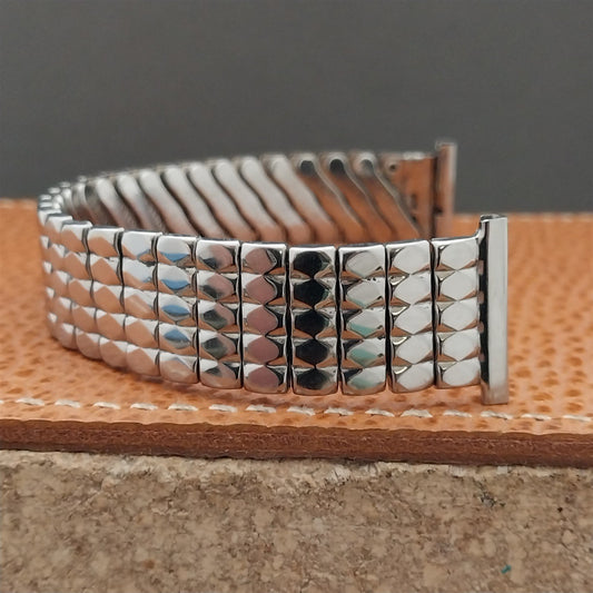 16mm 18mm 19mm 1950s Vintage Stainless Steel Stretch Foster Unused Watch Band