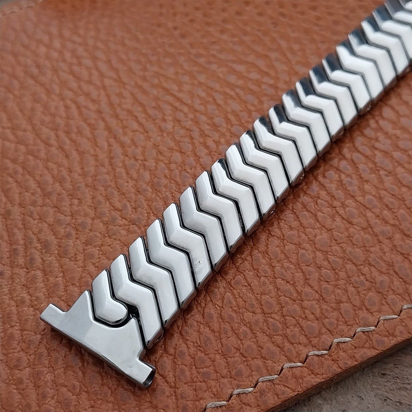 Vintage 19mm 17mm 15mm Glen Stainless Steel Classic Stretch 1950s NOS Watch Band