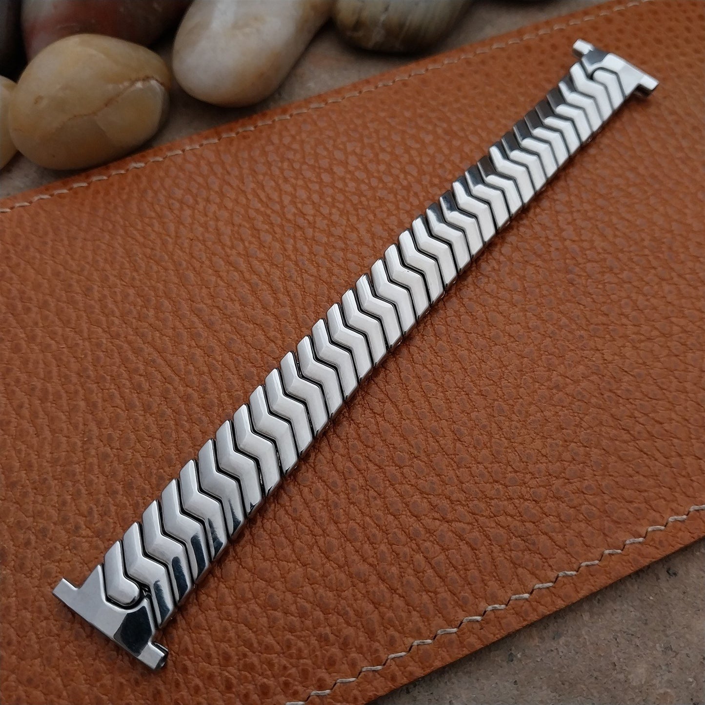 Vintage 19mm 17mm 15mm Glen Stainless Steel Classic Stretch 1950s NOS Watch Band