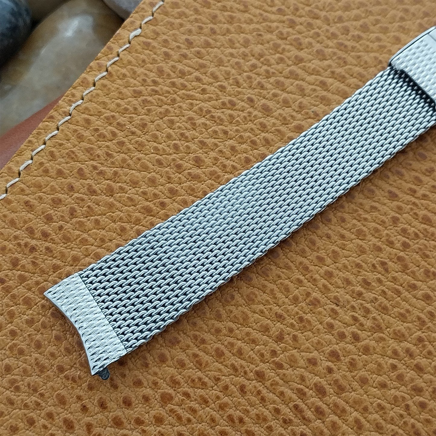 18mm 17.2mm Stainless Steel Mesh JB Champion USA nos 1960s Vintage Watch Band