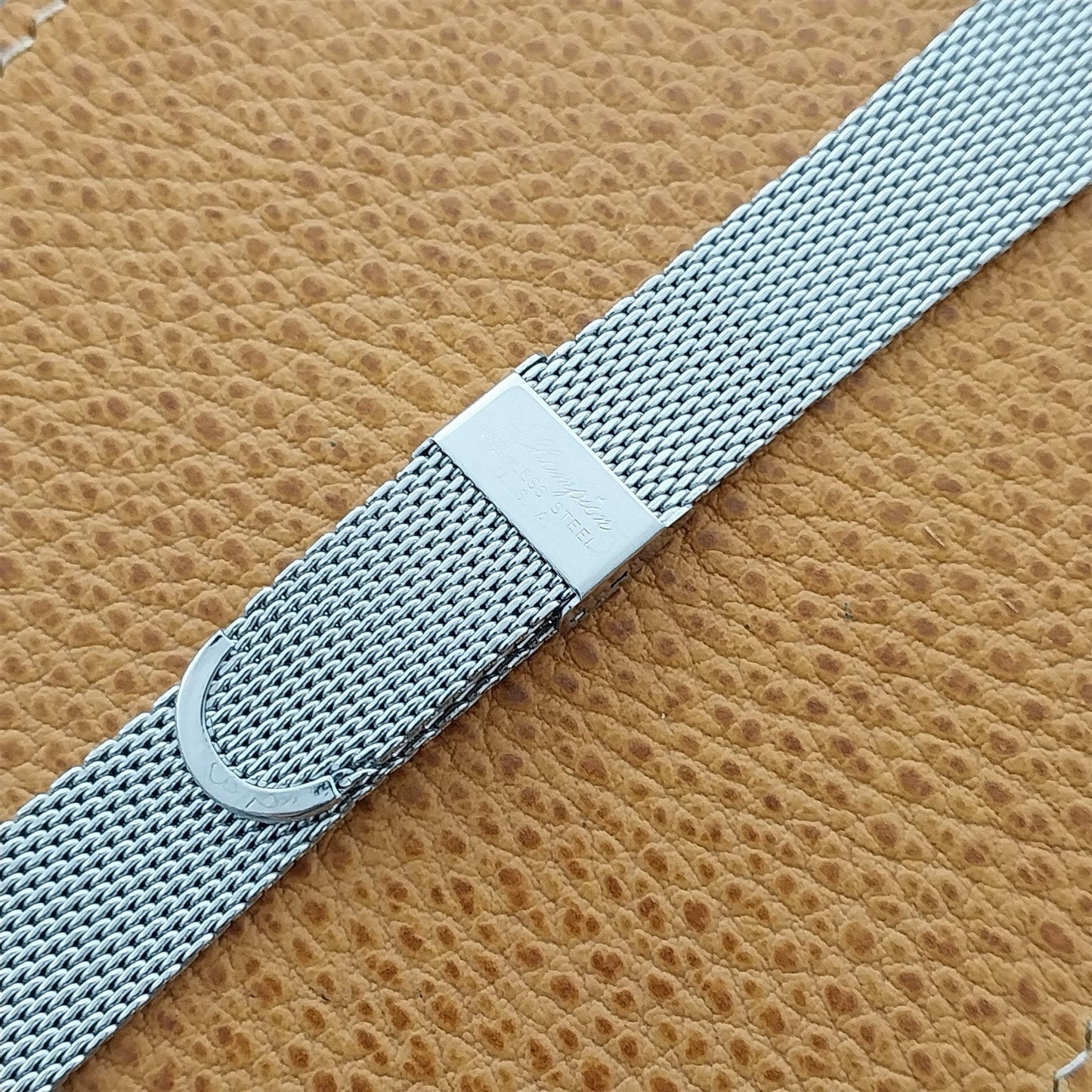 18mm 17.2mm Stainless Steel Mesh JB Champion USA nos 1960s Vintage Watch Band