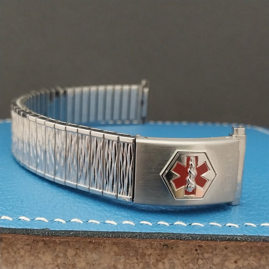 Speidel USA Medilog Stainless Steel Valencia 19mm nos Vintage Watch Band