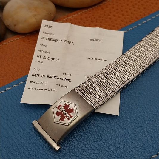 Speidel USA Medilog Stainless Steel Valencia 19mm nos Vintage Watch Band