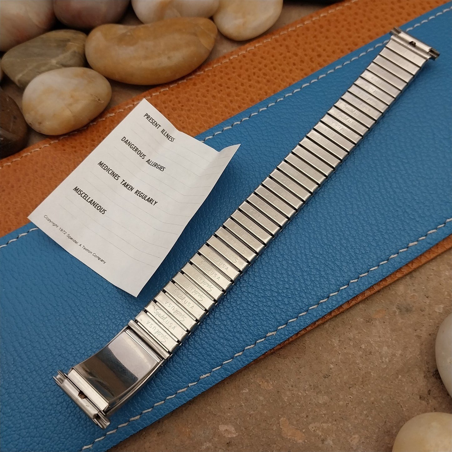 Speidel USA Medilog Stainless Steel Valencia 19mm nos Vintage Watch Band