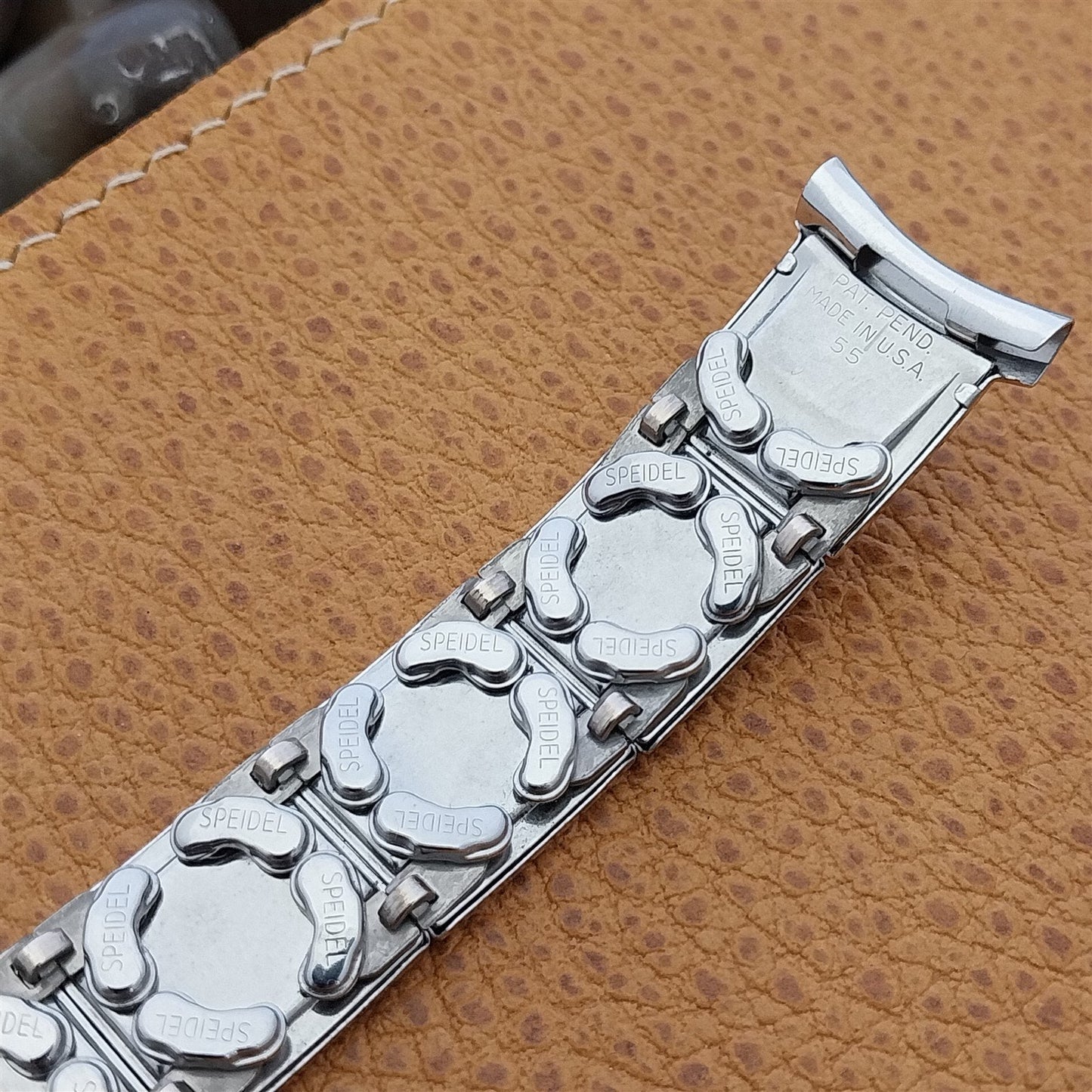 1955 Classic Speidel White Gold-filled & Lizard Unused Vintage Watch Band