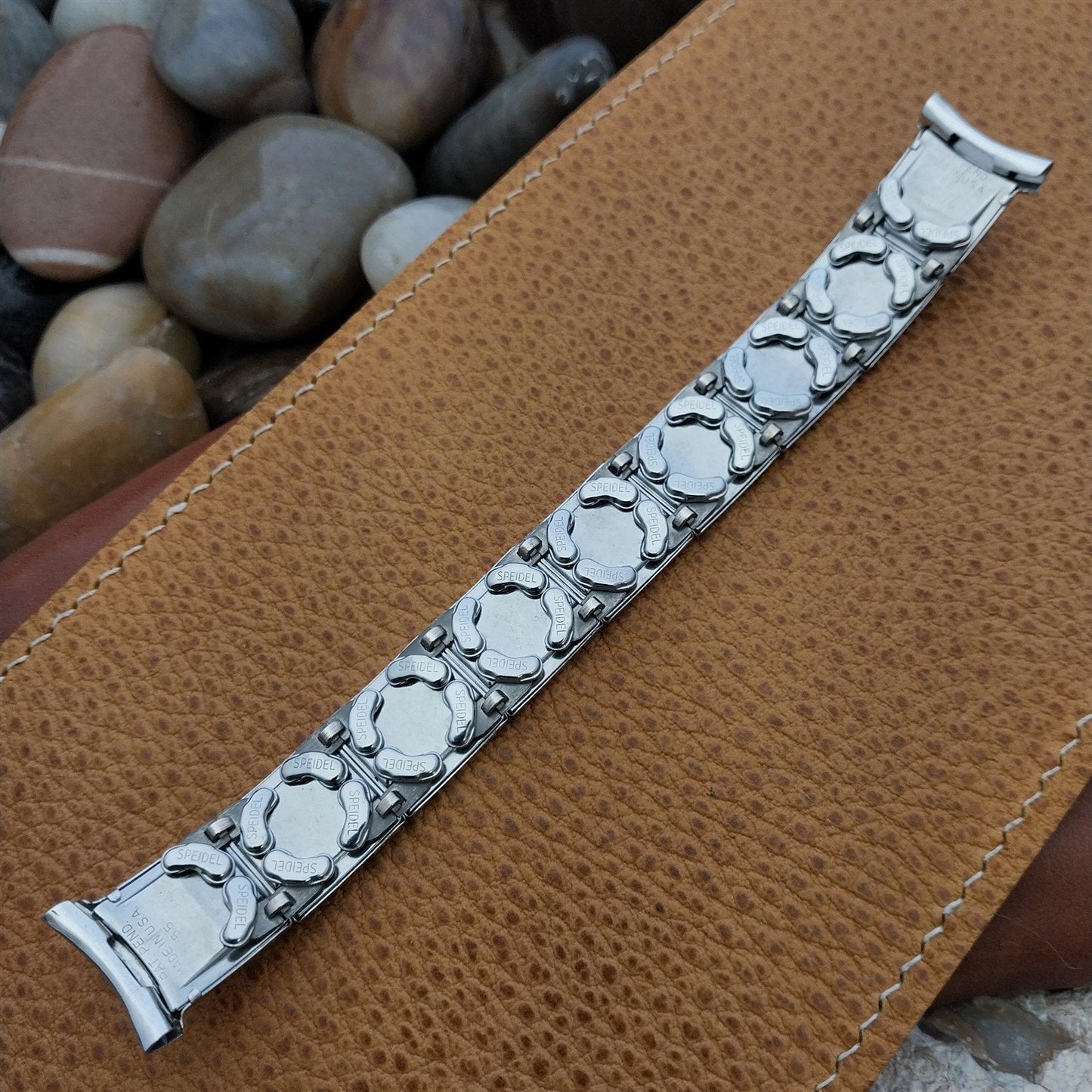 1955 Classic Speidel White Gold-filled & Lizard Unused Vintage Watch Band