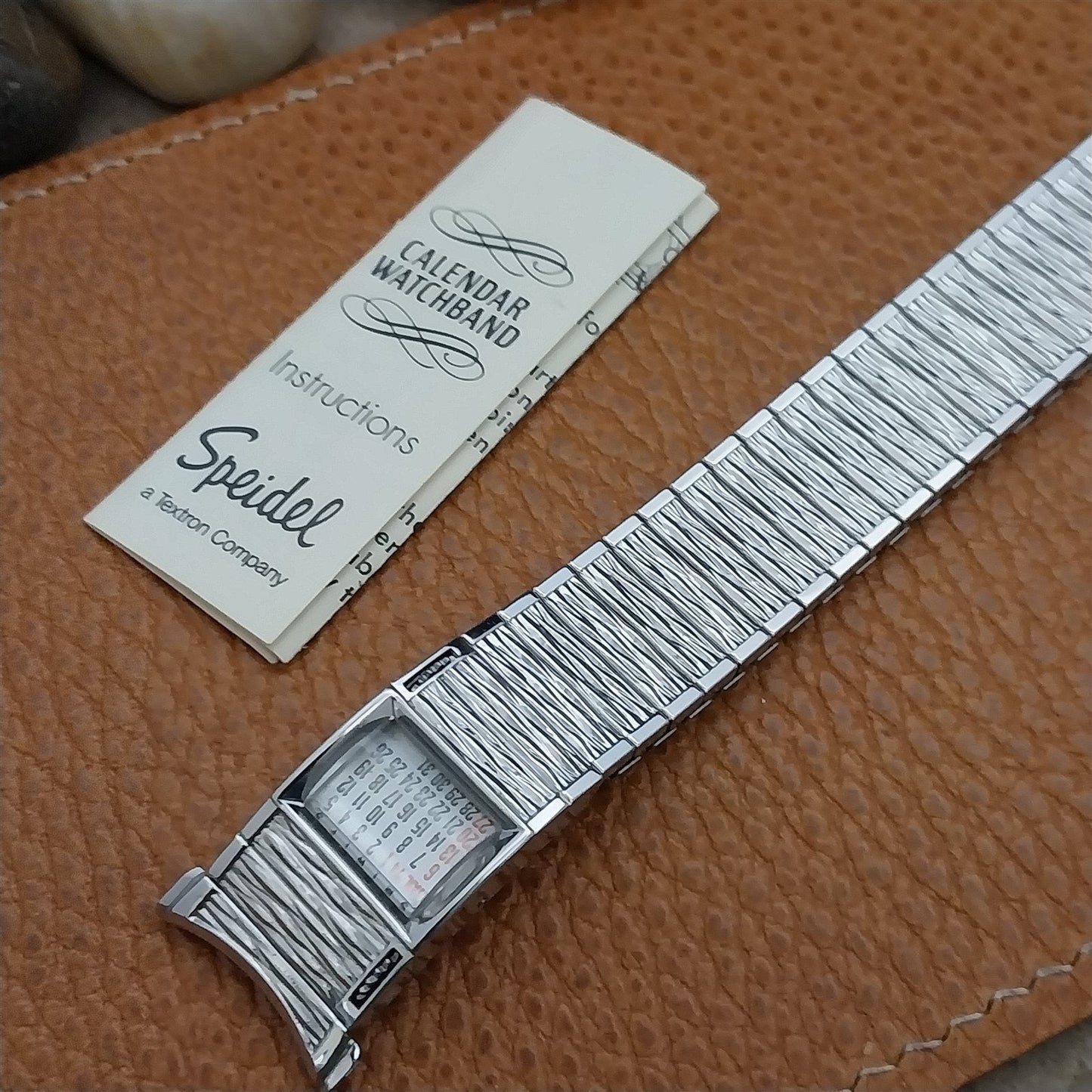 Speidel Valencia 1974/75 Calendar Stainless Steel nos Vintage Watch Band