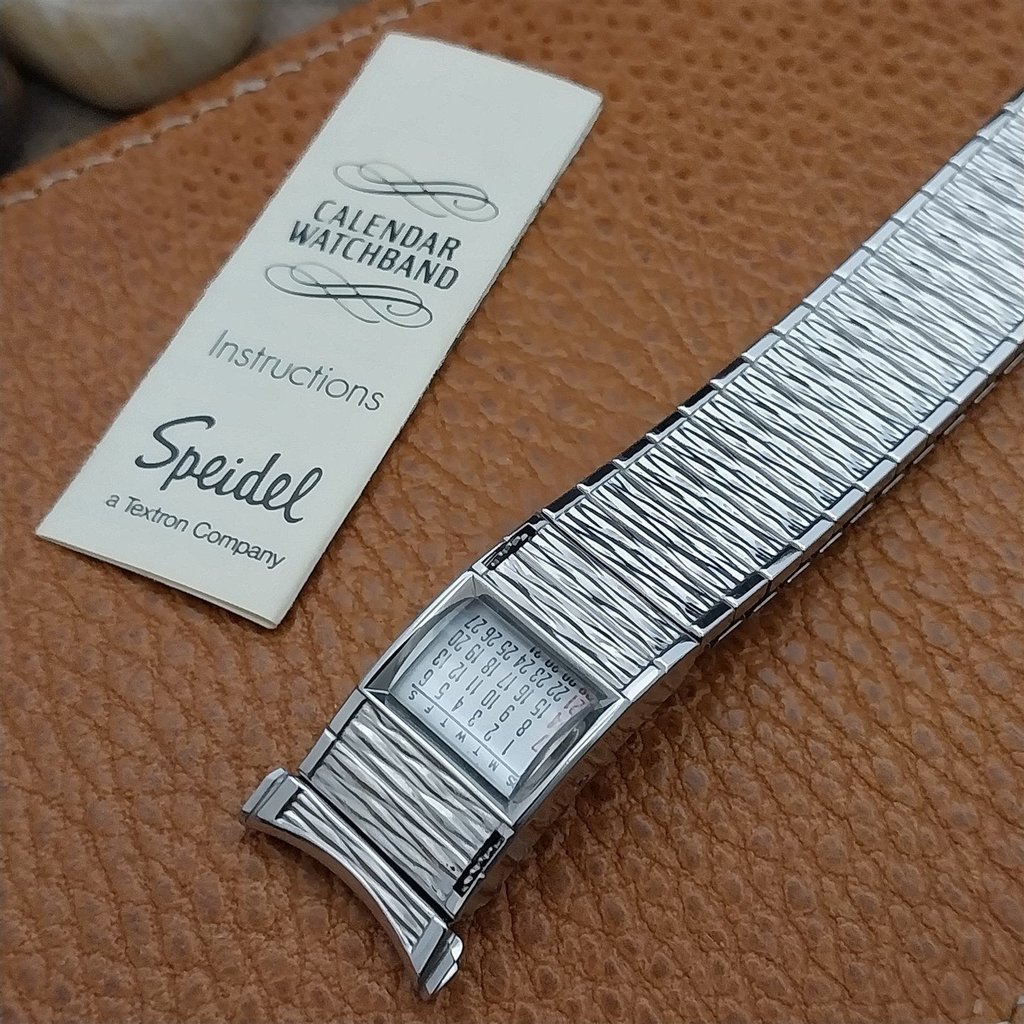 1968 Speidel Valencia Perpetual Calendar Stainless Steel nos Vintage Watch Band