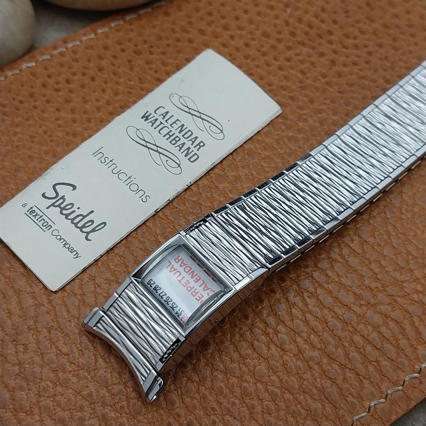 1969 Speidel Valencia Perpetual Calendar Stainless Steel nos Vintage Watch Band