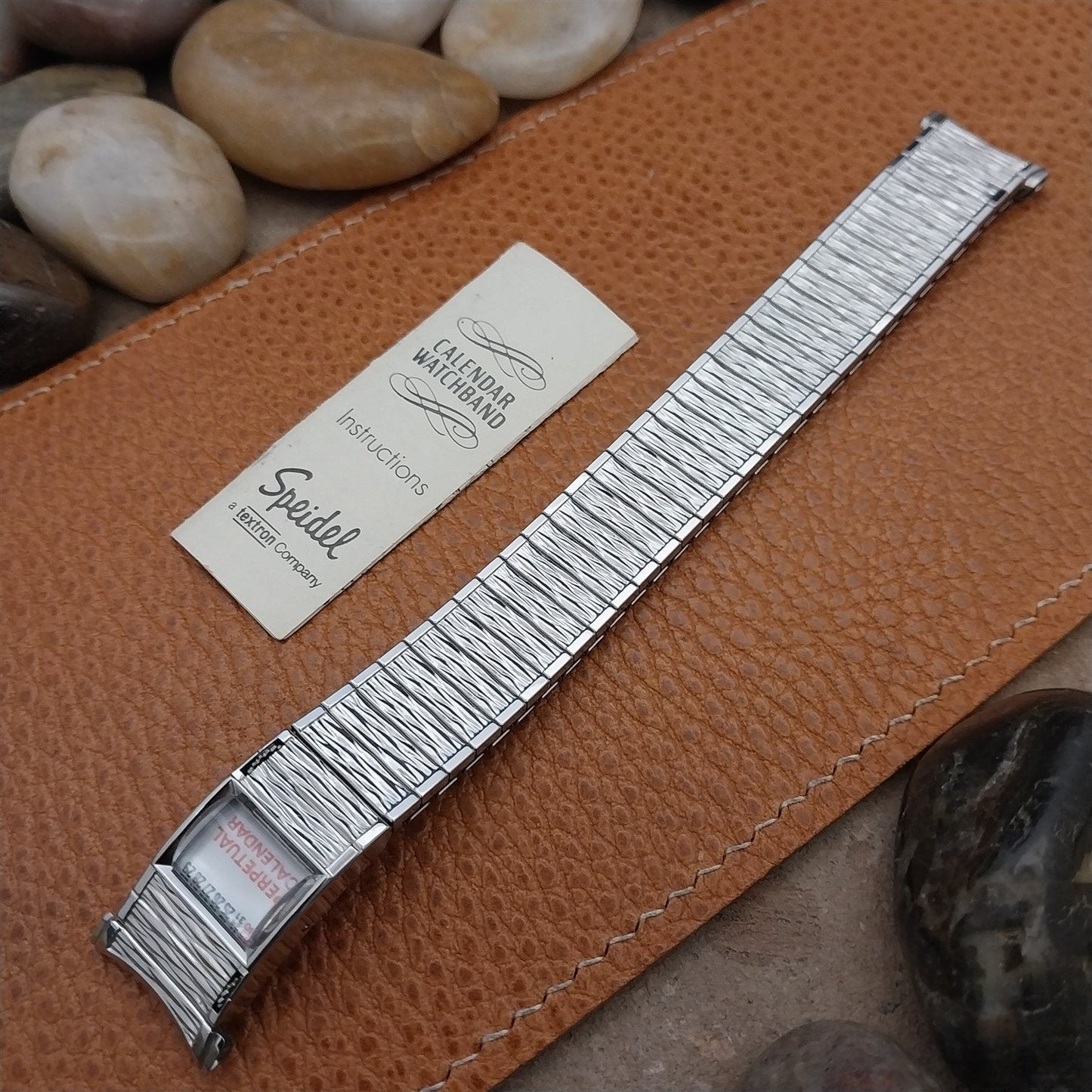 1969 Speidel Valencia Perpetual Calendar Stainless Steel nos Vintage Watch Band