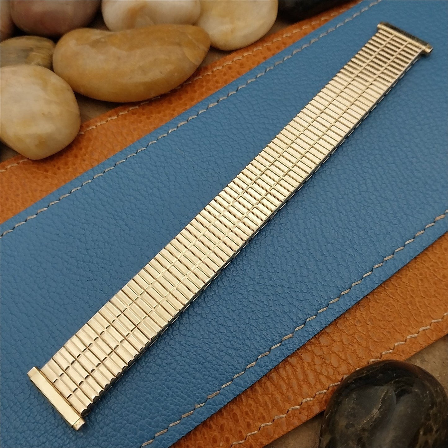 Vintage Gold-Tone 1970s Classic Speidel Twistoflex Watch Band 16mm 18mm 19mm