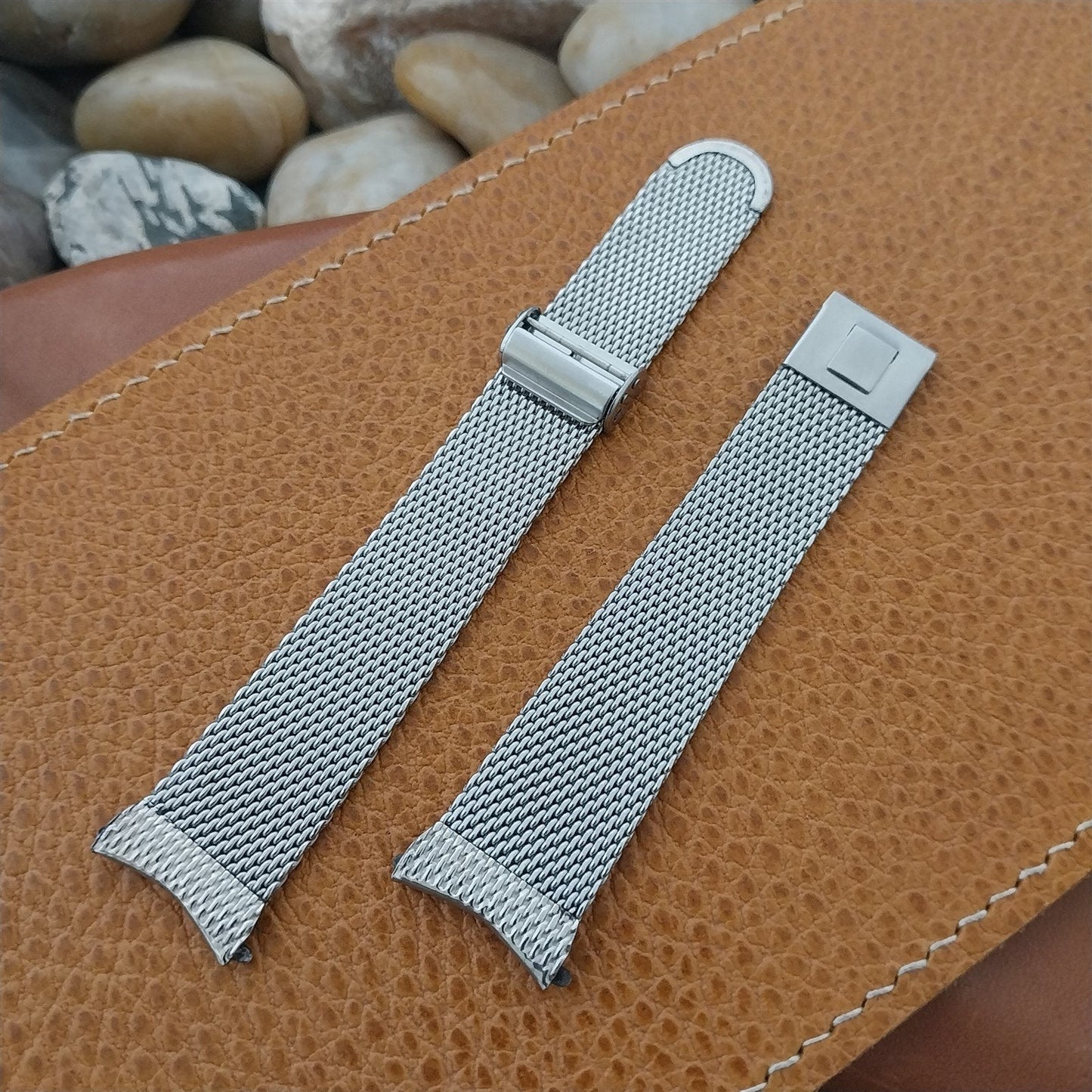 19mm Stainless Steel Mesh JB Champion USA Classic nos 1960s Vintage Watch Band