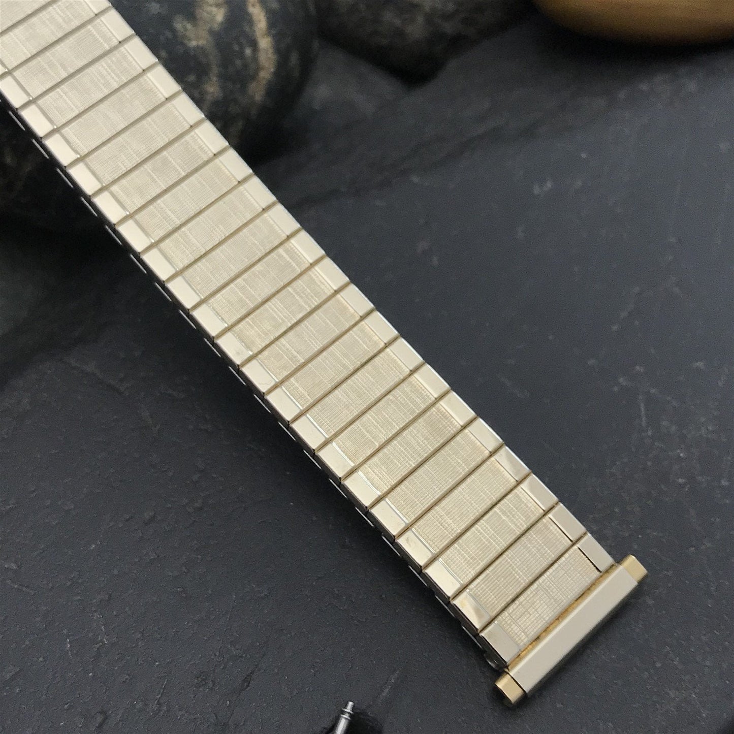 1970s 10k Yellow Gold-Filled Speidel Florentine nos Vintage Watch Band