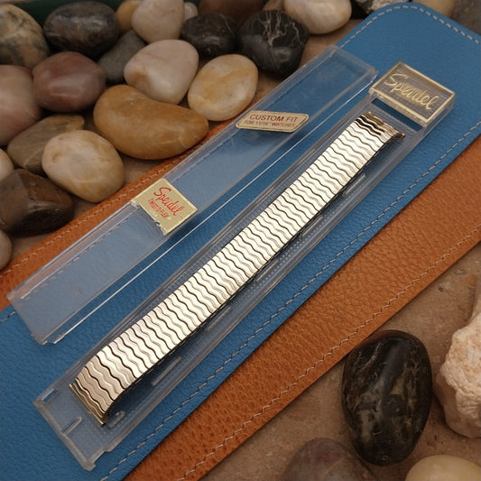 17.2mm 1970s 10k Gold-Filled Speidel Riptide nos Unused Vintage Watchband