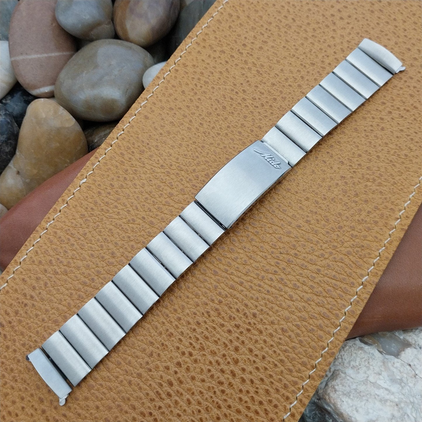 18mm Mido Stainless Steel Stelux 1970s nos Unused Vintage Watch Band