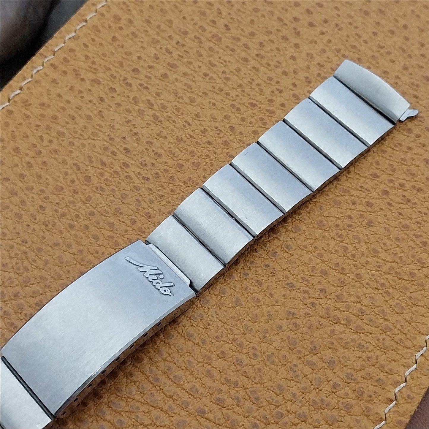 18mm Mido Stainless Steel Stelux 1970s nos Unused Vintage Watch Band
