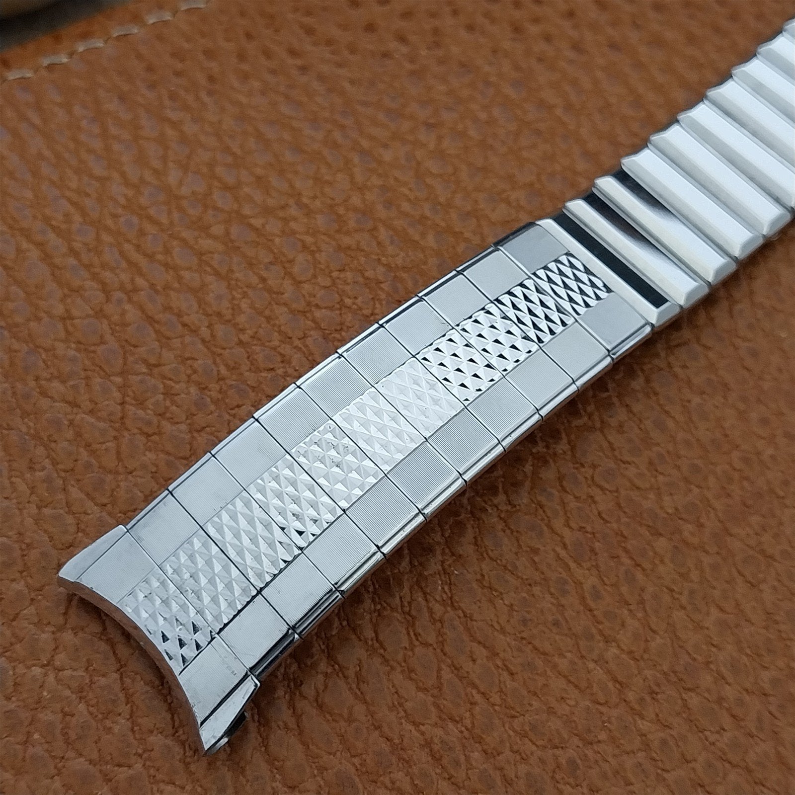 Vintage Kreisler 17mm 18mm 19mm White Gold-Fill Unused Classic 1960s Watch Band
