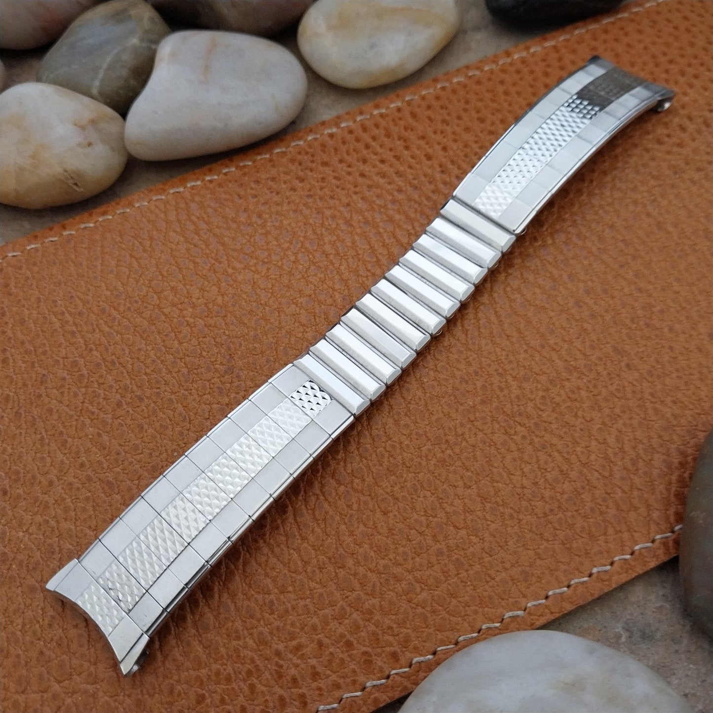 Vintage Kreisler 17mm 18mm 19mm White Gold-Fill Unused Classic 1960s Watch Band