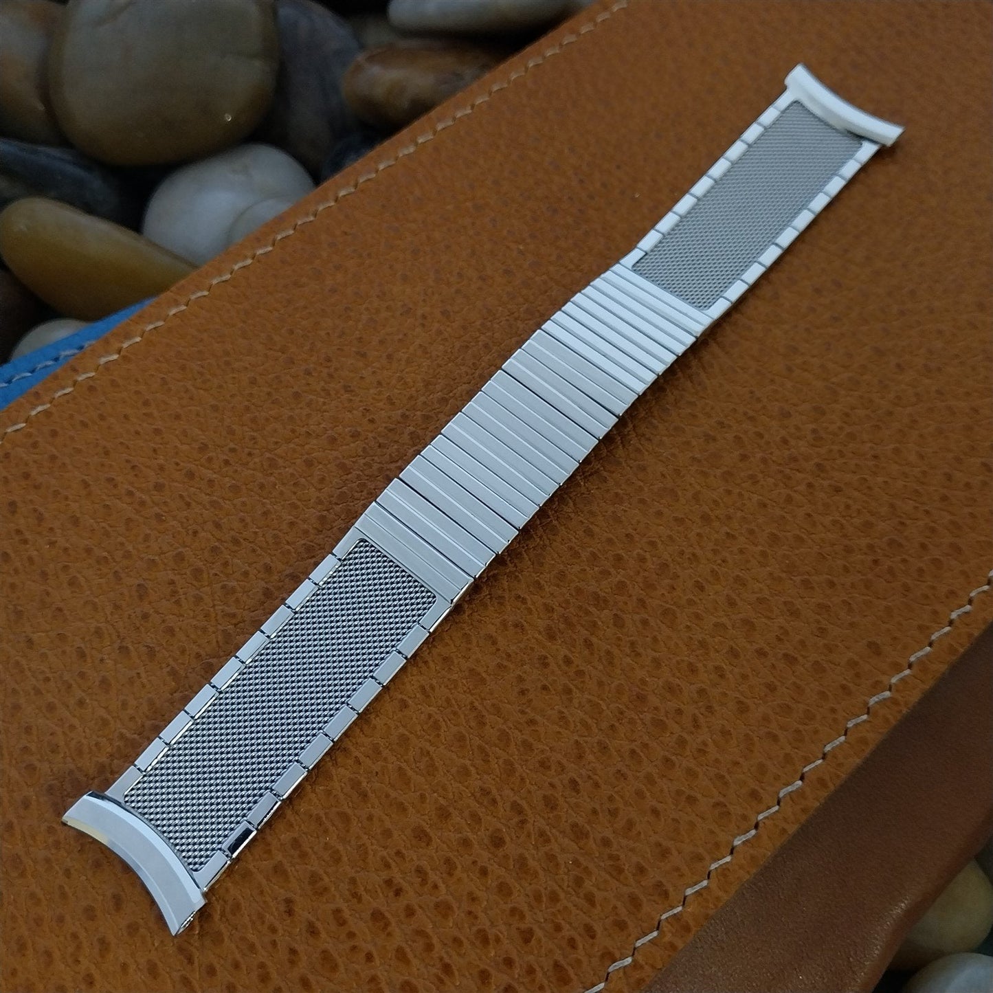 19mm 18mm 17mm White Gold-Filled Kreisler Mesh Unused 1950s Vintage Watch Band