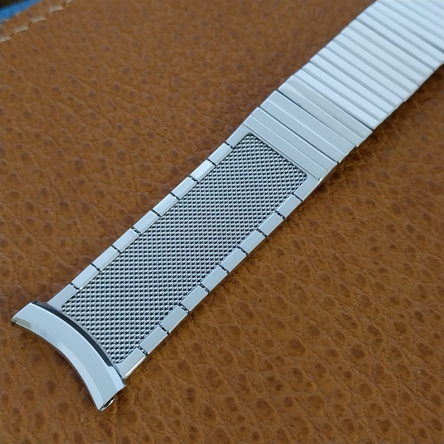 19mm 18mm 17mm White Gold-Filled Kreisler Mesh Unused 1950s Vintage Watch Band