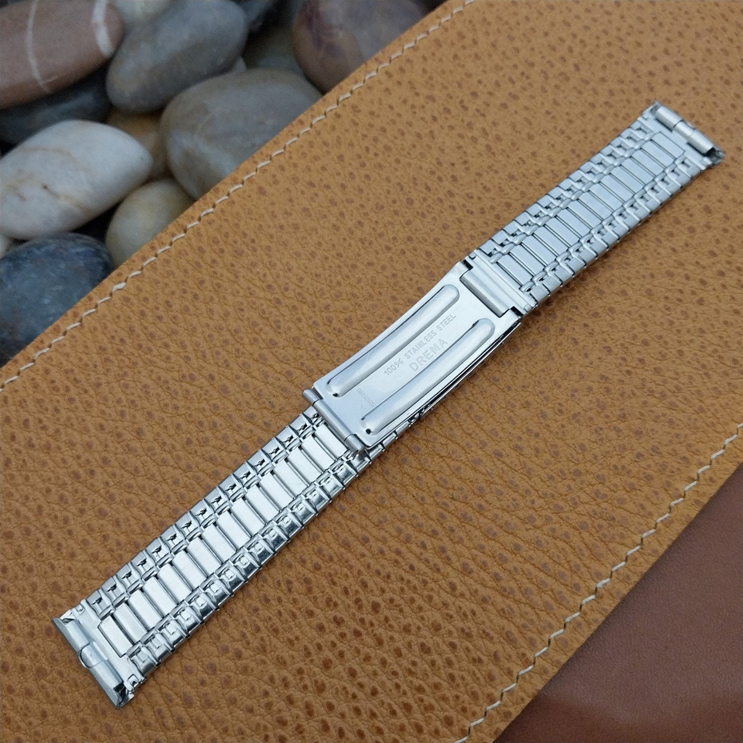 Vintage 1960s 19mm 18mm Stainless Steel Drema Unused Classic nos Watch Band