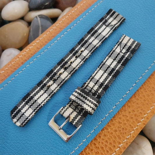 5/8" Madras Plaid Tropical Nylon nos 1950s Vintage Watch Band