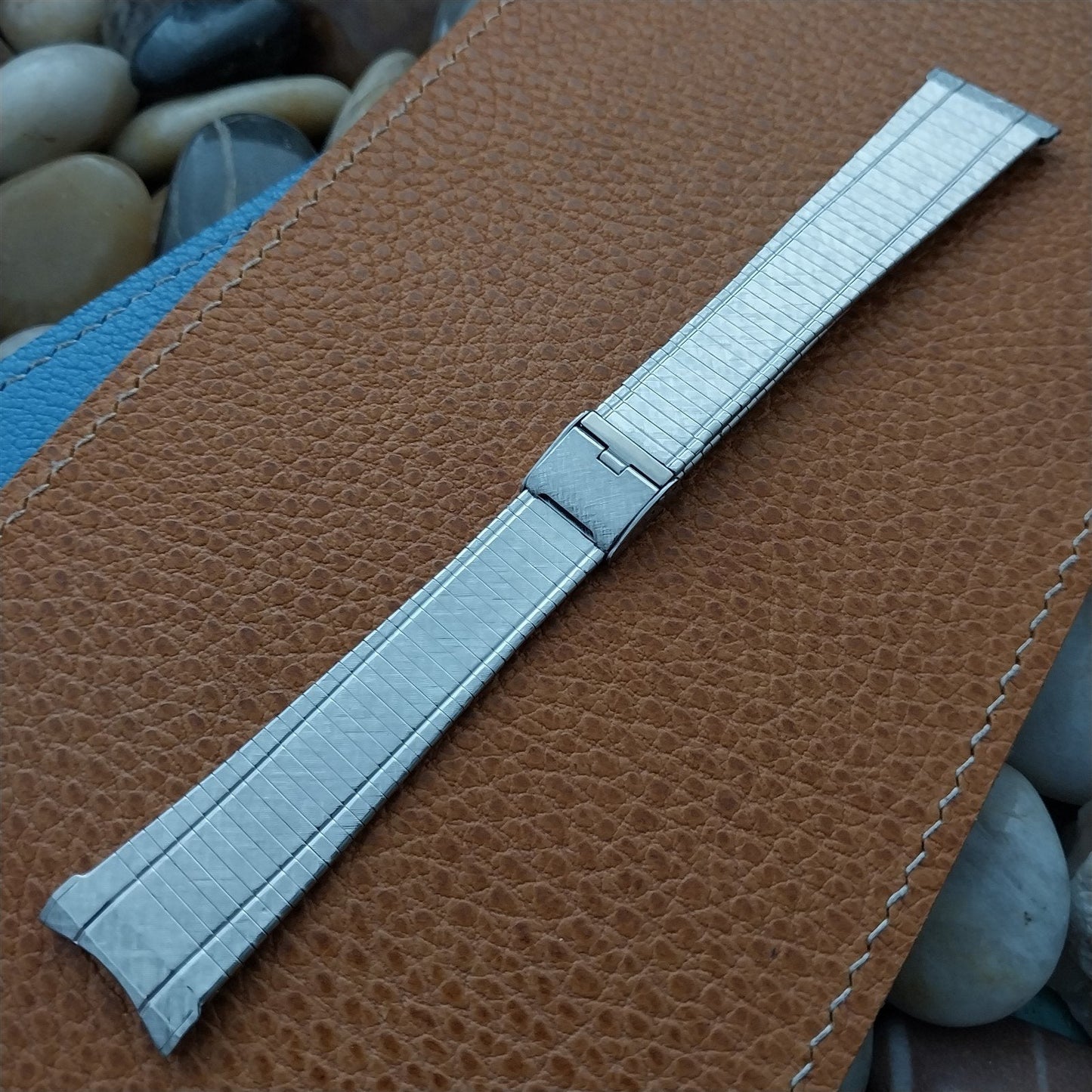 1970s 18mm-19mm Kestenmade USA Made Stainless Steel Unused Vintage Watch Band