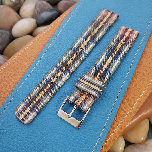 5/8" Madras Plaid Tropical Nylon nos 1950s Vintage Watch Band