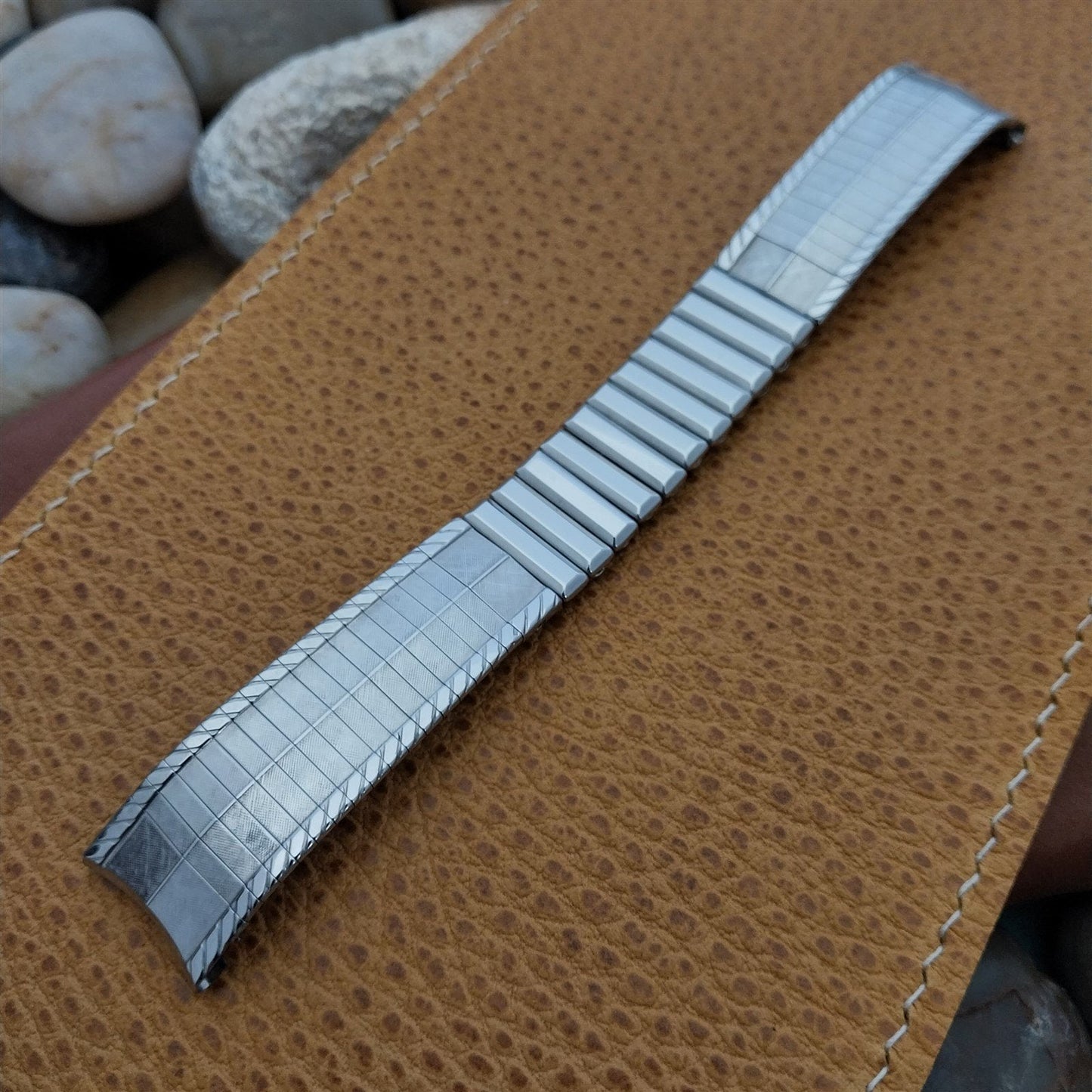 17.2mm 11/16" Kreisler USA Stainless Steel nos Unused 1960s Vintage Watch Band