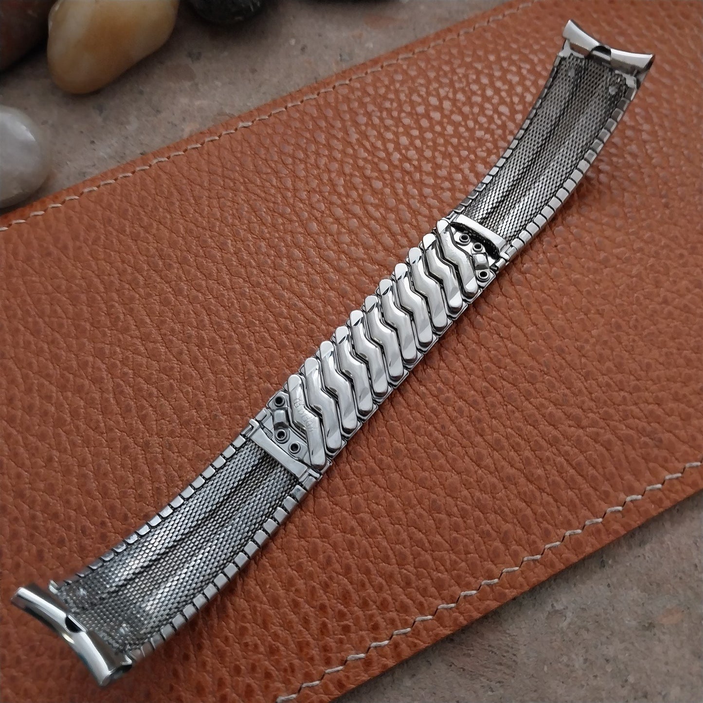 17.2mm 11/16" Kreisler USA Stainless Steel nos Unused 1960s Vintage Watch Band