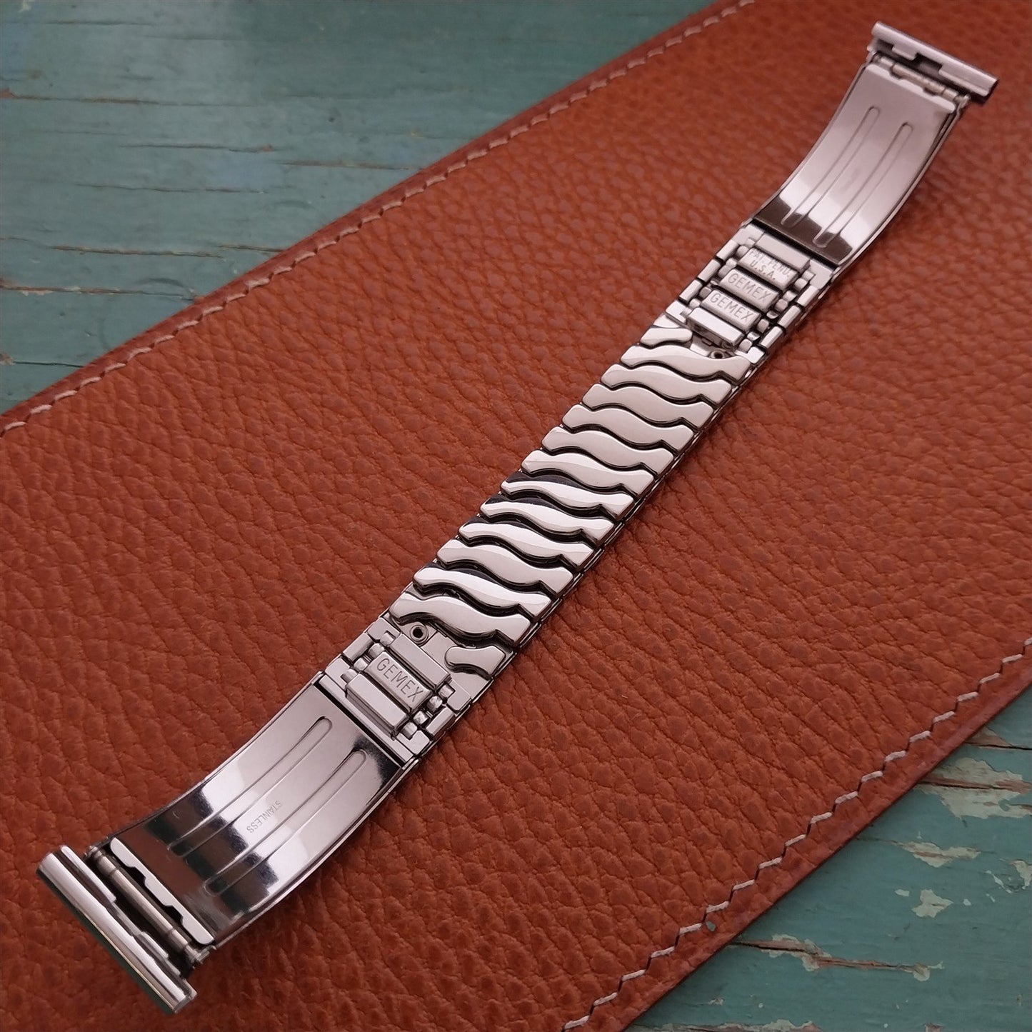 19mm 18mm mcm Gemex USA Stainless Steel nos Unused 1950s Vintage Watch Band