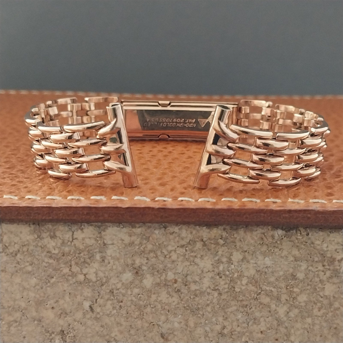 JB Champion Rose 12k Gold-Filled 5/8" 1940s Unused Vintage Watch Band