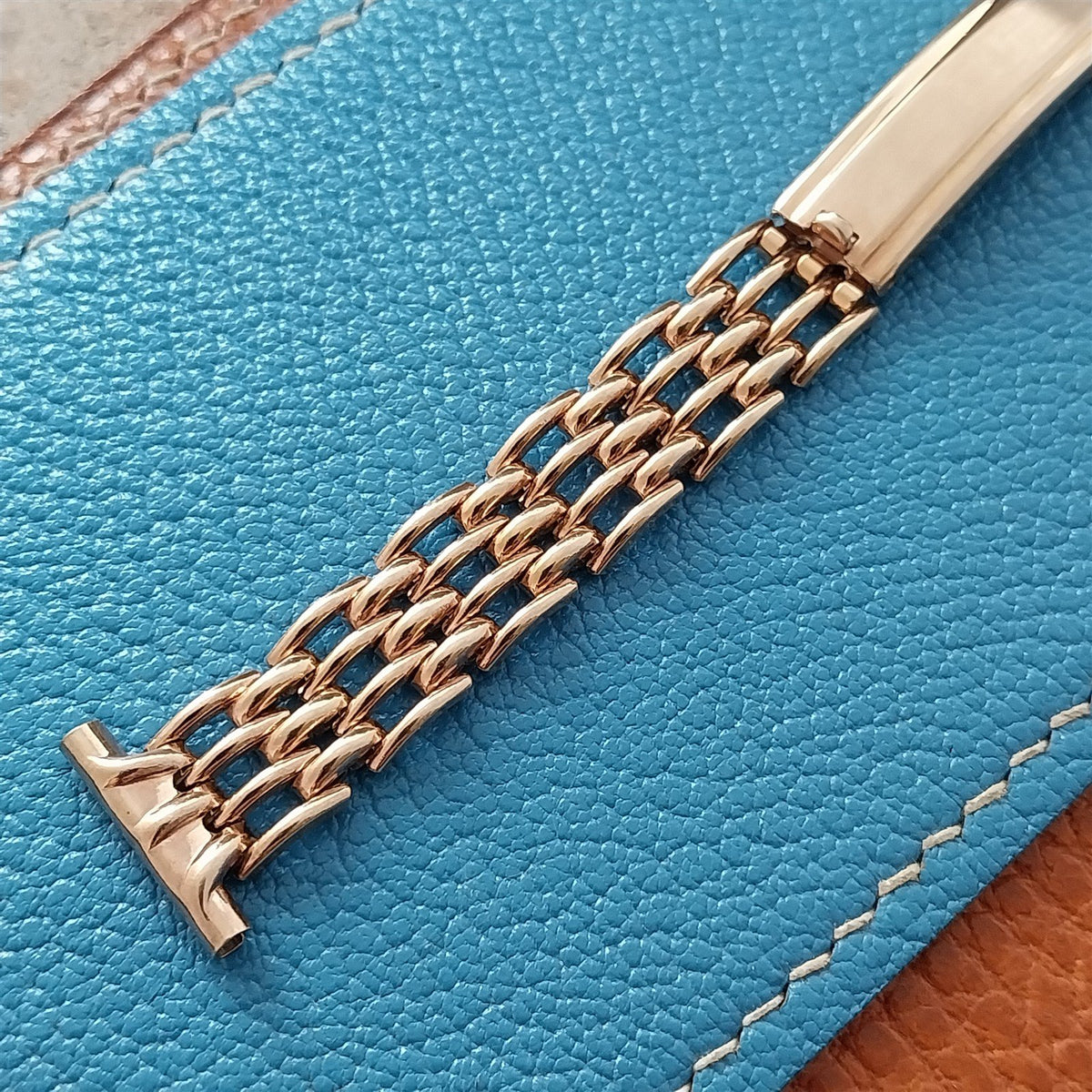 JB Champion Rose 12k Gold-Filled 5/8" 1940s Unused Vintage Watch Band