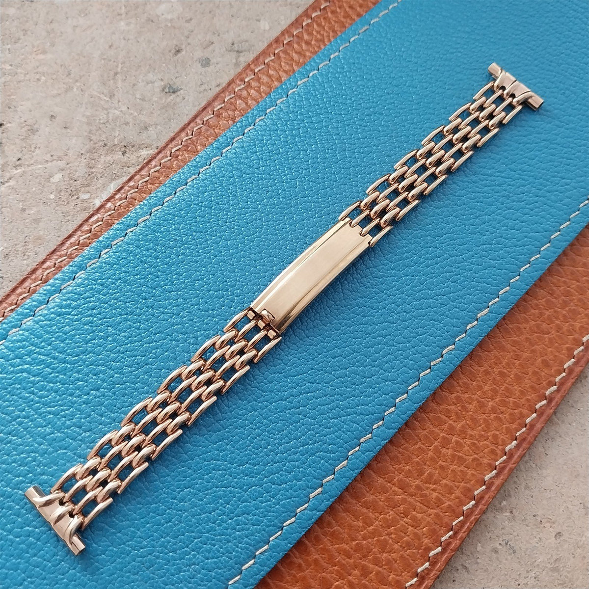 JB Champion Rose 12k Gold-Filled 5/8" 1940s Unused Vintage Watch Band