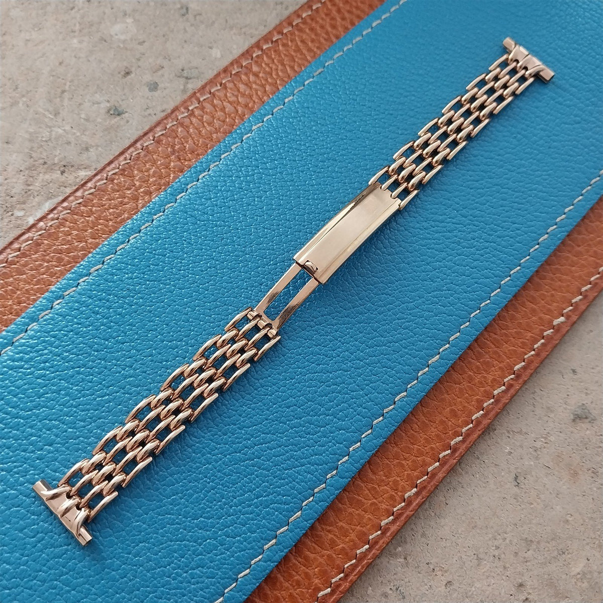 JB Champion Rose 12k Gold-Filled 5/8" 1940s Unused Vintage Watch Band