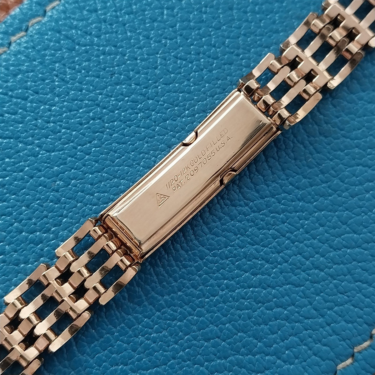 JB Champion Rose 12k Gold-Filled 5/8" 1940s Unused Vintage Watch Band