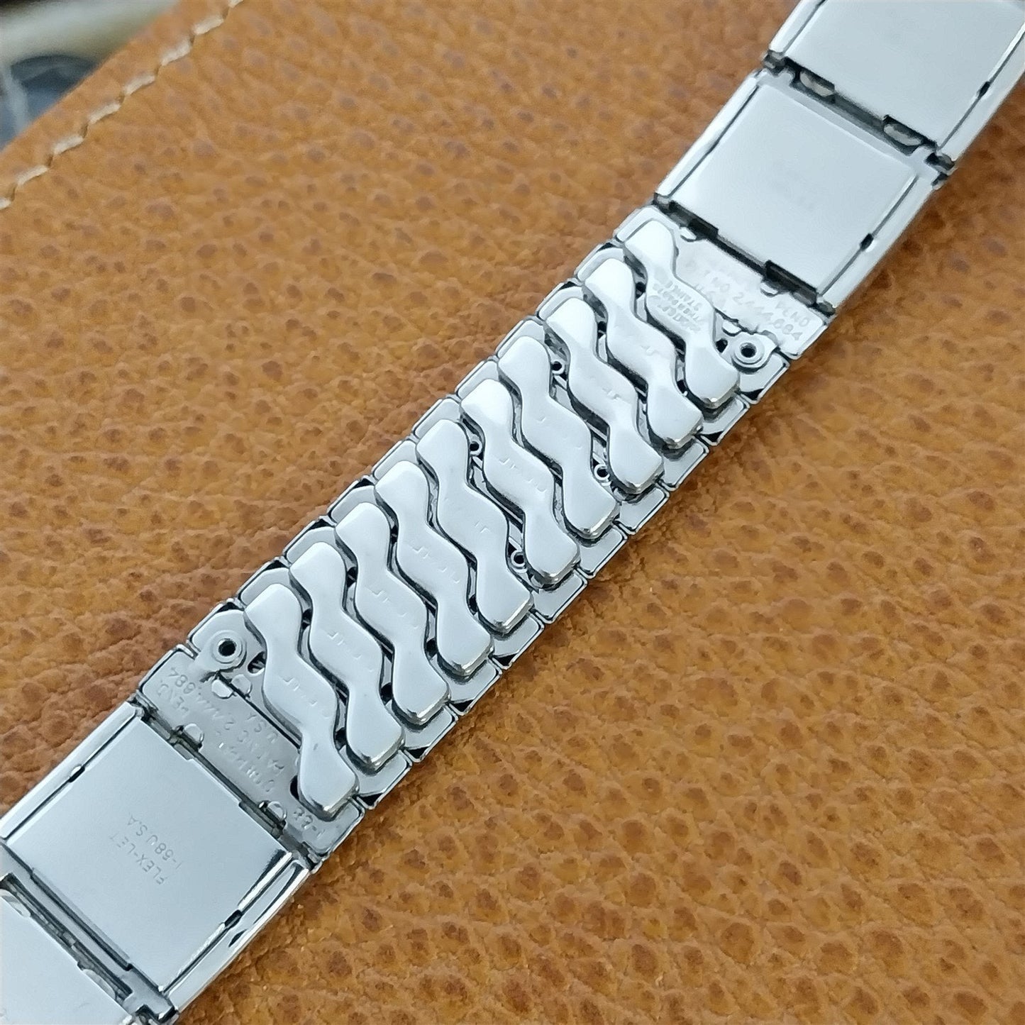 17.2mm White Gold-Filled 1958 Flex-Let Jet Unused mcm 50s Vintage Watch Band