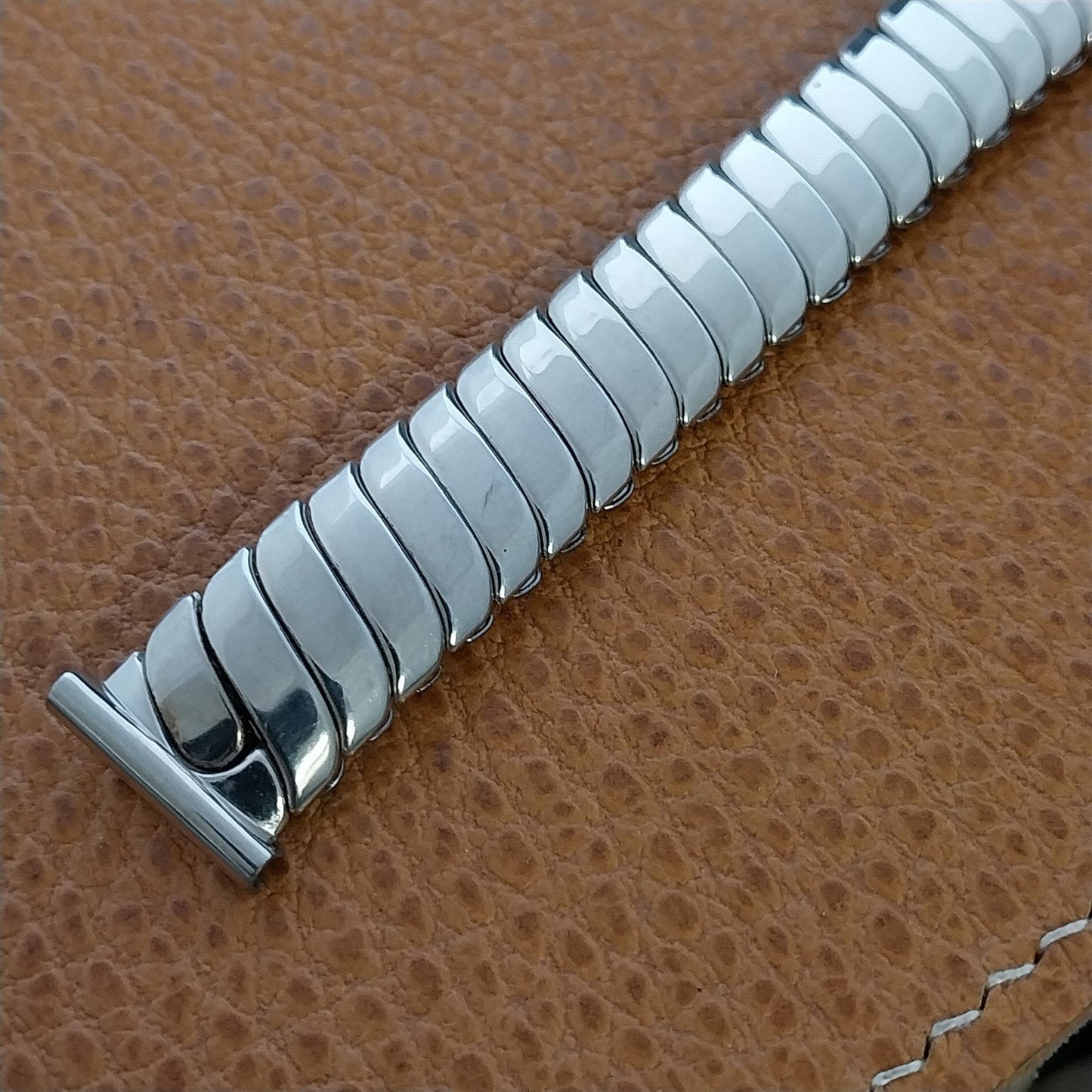 1940s 12k White Gold-Filled Flex-Let Calvin 5/8" nos Vintage Watch Band