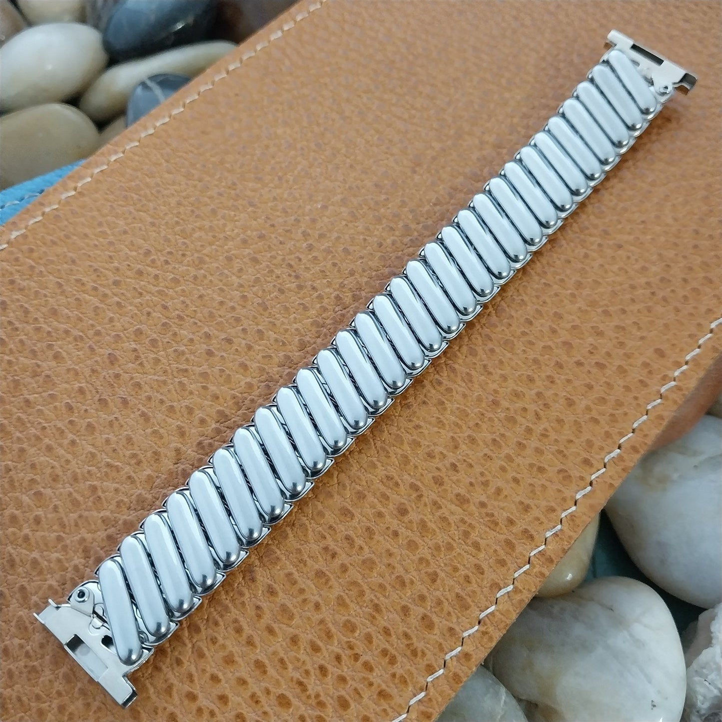 1940s 12k White Gold-Filled Flex-Let Calvin 3/4" Unused Vintage Watch Band