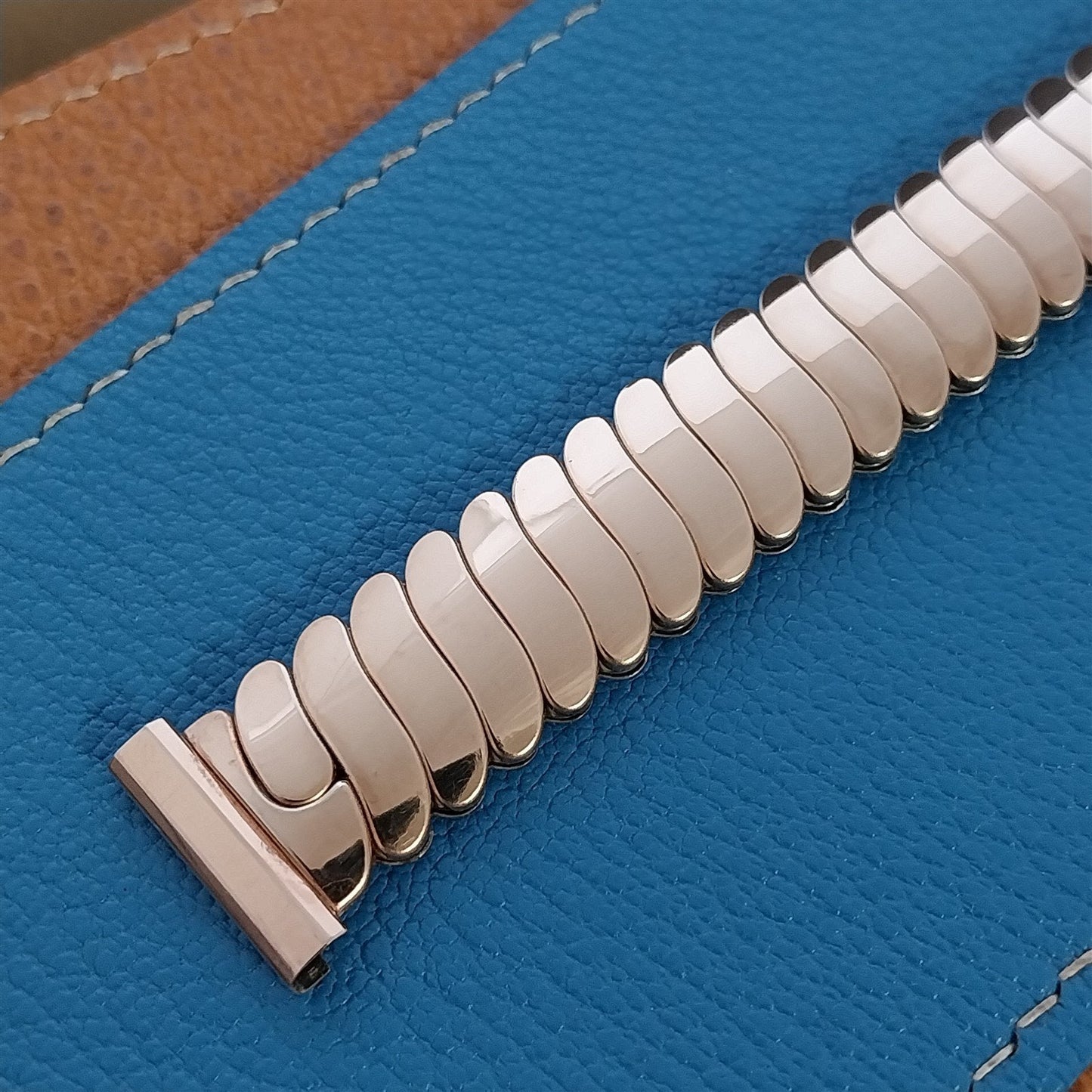 Long 1960 Flex-Let Calvin 12k Rose Gold-Filled Expansion nos Vintage Watch Band